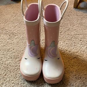 Cat and Jack unicorn rainboots